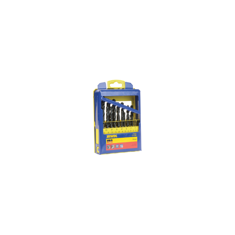 IRWIN Bits Set 19pcs. HSS PRO in Metal Case 1 mm to 10 mm (at intervals of 0,5 mm)
