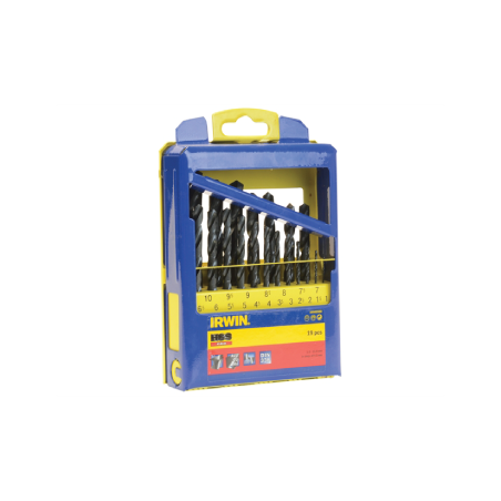 IRWIN Bits Set 19pcs. HSS PRO in Metal Case 1 mm to 10 mm (at intervals of 0,5 mm)