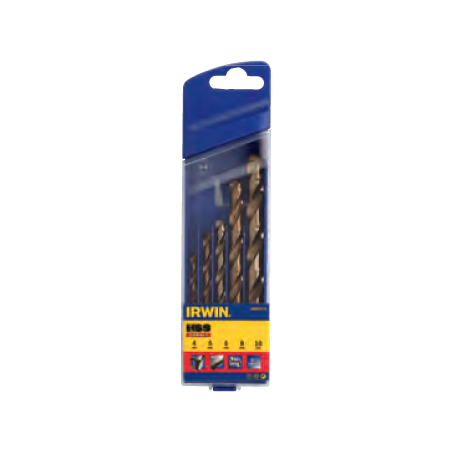IRWIN Bits Set 5 pcs. HSS TITANIUM 1,5 mm a 10 mm (in 0,5 mm increments)