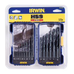 IRWIN Bits Set 15pcs. HSS PRO 1,5 mm to 10 mm