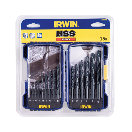 IRWIN Bits Set 15pcs. HSS PRO 1,5 mm to 10 mm