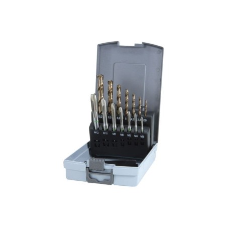 RUKO Set Of 14 Male To Open Machines Threads HSSS-Co 5 - Plastic Box