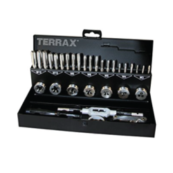 TERRAX by RUKO Set of Hand Taps HSS, 31 Pieces