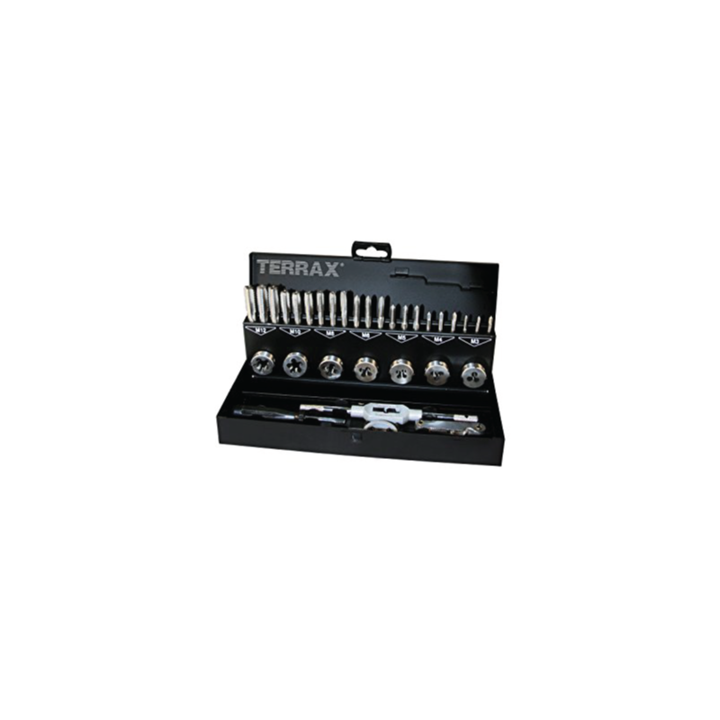 TERRAX by RUKO Set of Hand Taps HSS, 31 Pieces