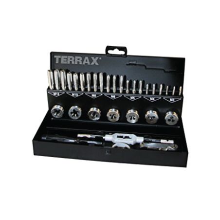 TERRAX by RUKO Set of Hand Taps HSS, 31 Pieces