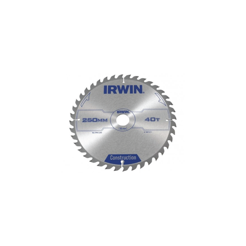 IRWIN Woodworking Series General Use Circular Saw Blades CSB Ø250mmx40T