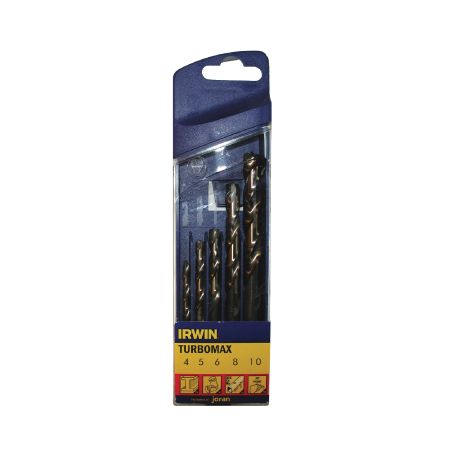 IRWIN Kit 15 Bits for Metal TURBOMAX HSS 1,5 mm a 10 mm