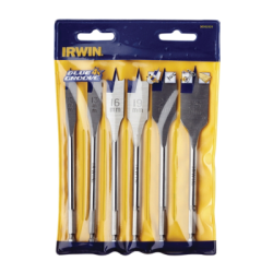 IRWIN BLUE GROOVE 4x Flat Bits Set