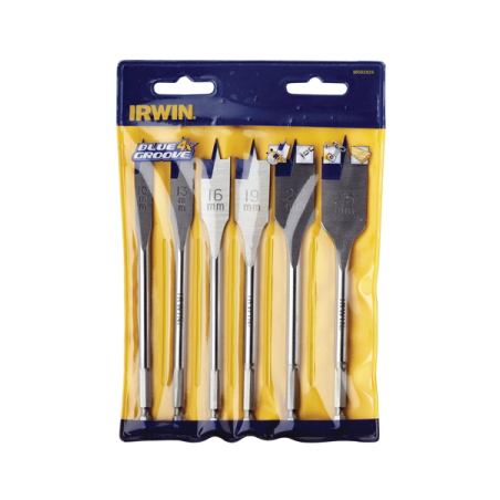 IRWIN BLUE GROOVE 4x Flat Bits Set