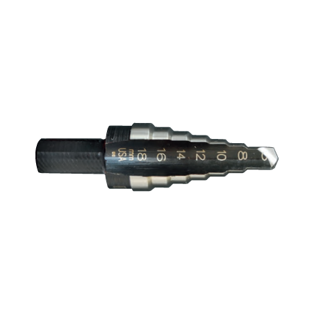 IRWIN Stepped Conical Bit 3M with 7 Holes (6 mm - 18 mm), increase every 2 mm