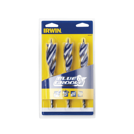 IRWIN 3 Bits Set BLUE GROOVE 6x 20 mm/22 mm/25 mm