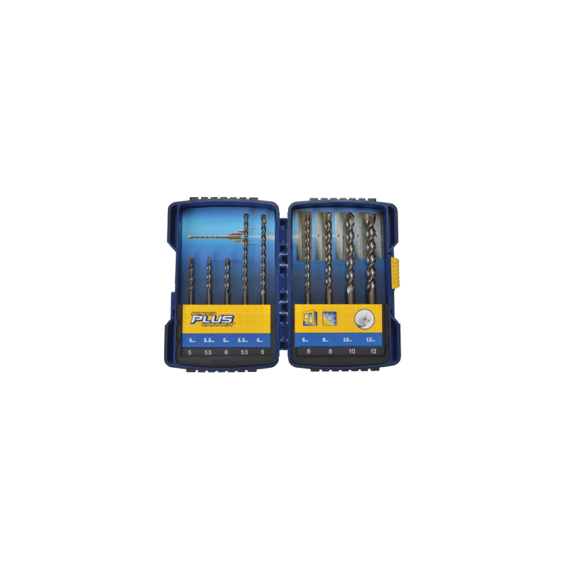 Juego de 5 Brocas SPEEDHAMMER PLUS IRWIN 5 mm/6 mm/6 mm/8 mm x 110 mm e 6 mm/6mm/8 mm/10 mm/12 mm x 160 mm