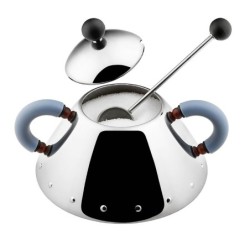 Sugar Bowl and Spoon Blue - 9097