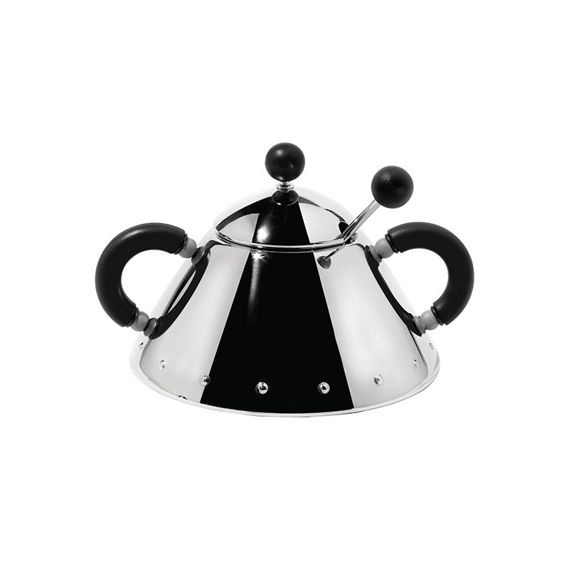 Açucareiro com Colher Preto - 9097