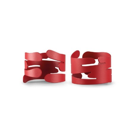 Set of 2 Napking Rings Red - Barkring