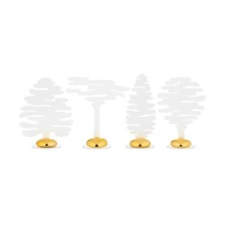 Set of 4 Place Markers Sorted White - BarkPlace Tree