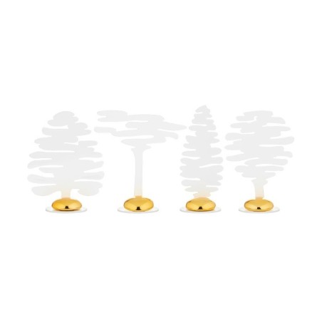 Set of 4 Place Markers Sorted White - BarkPlace Tree