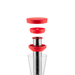Vaso para Café Frio con Filtro Rojo - Mazagran