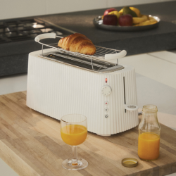 Long Double Compartment Toaster White - Plissé