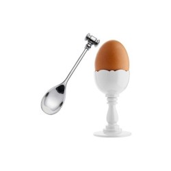 Copo para Ovo com Colher Branco - Dressed