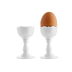 Egg Cup with Spoon White - Dressed