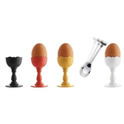 Egg Cup with Spoon White - Dressed