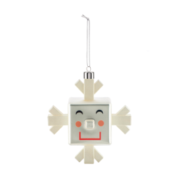 Ornamento de Natal Floco de Neve Cubo - Le Palle Quadrate