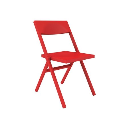 Folding and Stackable Chair Red – Piana