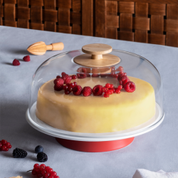 Plato para Tartas con Campanula Rojo - Mattina