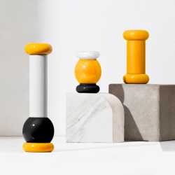 Wood Salt, Pepper and Spice Grinder Yellow