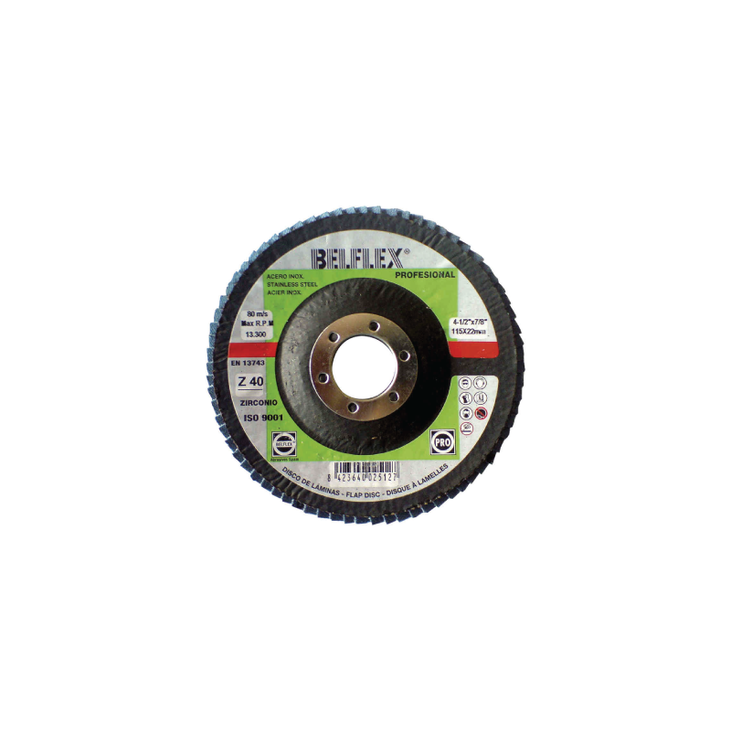 BELFLEX Flap Disc Zirconium ZN 40 115 x 22 mm