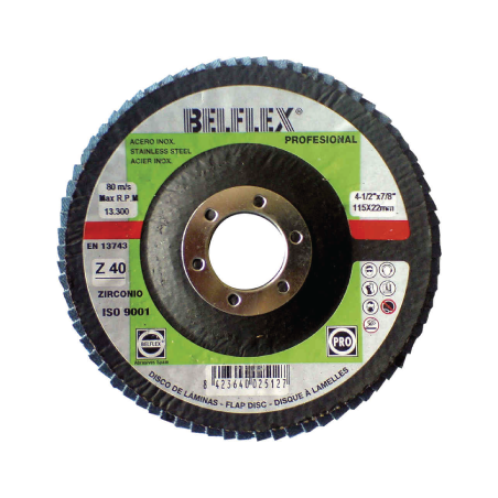 BELFLEX Flap Disc Zirconium ZN 40 115 x 22 mm