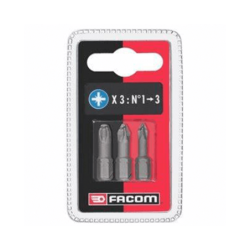 FACOM Set of 3 Pipes 25MM POZIDRIVE