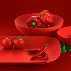 Rectangular Tray Red - Moiré