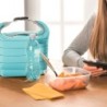 Thermal Bag and Airtight Container S Set Matt Blue - Handy