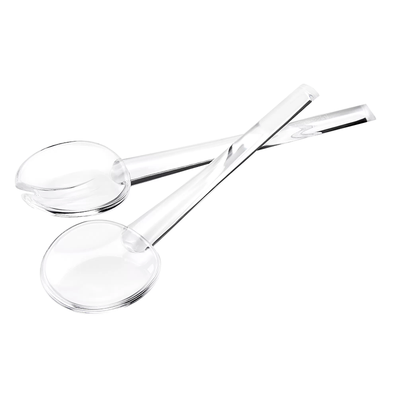 Cubiertos para Ensalada Transparente 20cm - Happy Hour