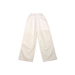 CALÇA EM SARJA COM ELÁSTICO NA CINTURA