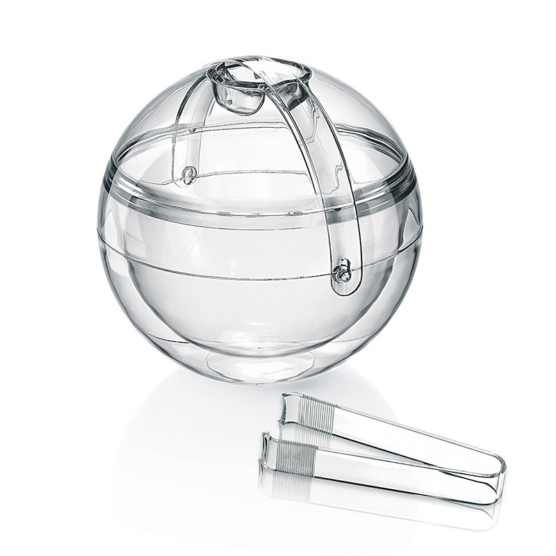 Balde para Gelo com Pinça Transparente - Stella