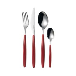 Faqueiro com 24 Peças Vermelho - My Fusion