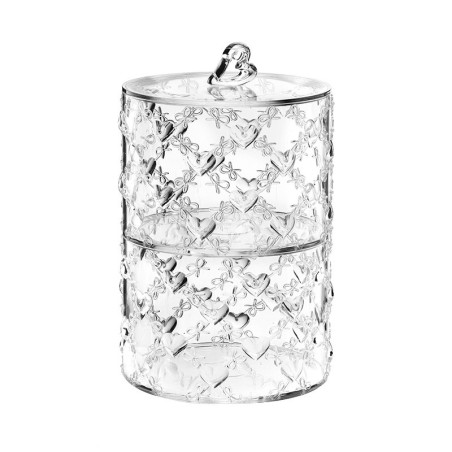 Set of 2 Stackable Containers Clear - Love