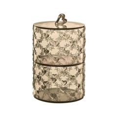 Set of 2 Stackable Containers Sand - Love