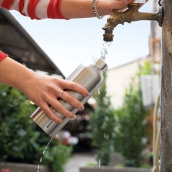 Thermal Travel Bottle 500ml - On The Go Chrome