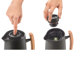 Vacuum Flask 1Lt Black - Riviera 63