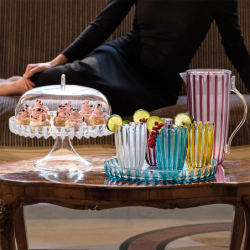 Cake Stand with Dome Mother of Pearl - Dolcevita