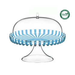 Cake Stand with Dome Turquoise - Dolcevita