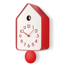 Relógio de Cuco QQ com Pêndulo Vermelho - HOME