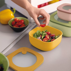 Set of 3 Shallow Airtight Containers Assorted - Eco Store&More