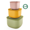 Set of 3 Deep Airtight Containers Assorted - Eco Store&More