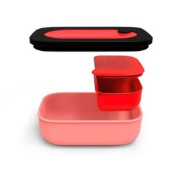 Marmita com Recipientes 900ml Vermelho - Store&Go