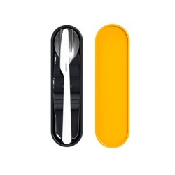 Travel Cutlery with Case Ochre - Store&Go